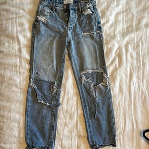 PACSUN light wash Mom Jean